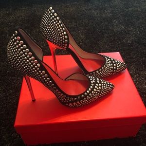 Tamar Collection Halle Suede Studded Pumps